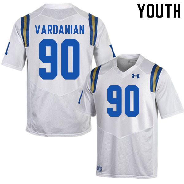 Youth #90 David Vardanian UCLA Bruins College Football Jerseys Sale-White - Click Image to Close